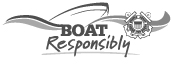 Boat Responsibly in black and white USCG Right